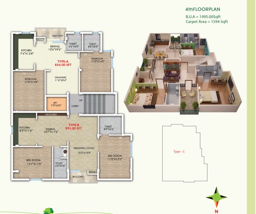  surya-enclave Surya Enclave Cluster Plan from 1st to 4th Floor