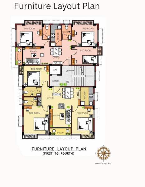  trinetra Trinetra Cluster Plan from 1st to 4th Floor