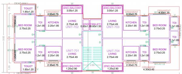  ishwar-gajanan Cluster Plan 7th Floor