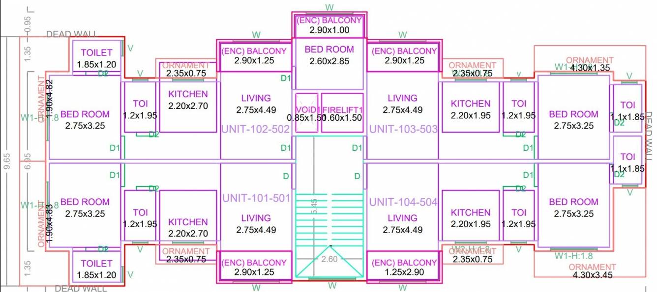  ishwar gajanan Cluster Plan from 1st to 5th Floor