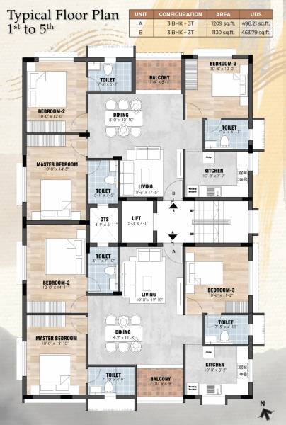  jayam Jayam Cluster Plan from 1st to 5th Floor