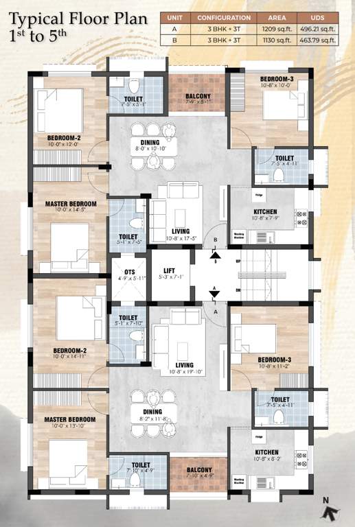  jayam Jayam Cluster Plan from 1st to 5th Floor