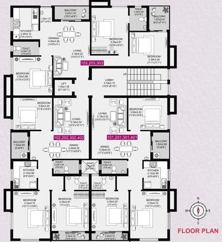  sai-shree-enclave Sai Shree Enclave Cluster Plan from 1st to 4th Floor