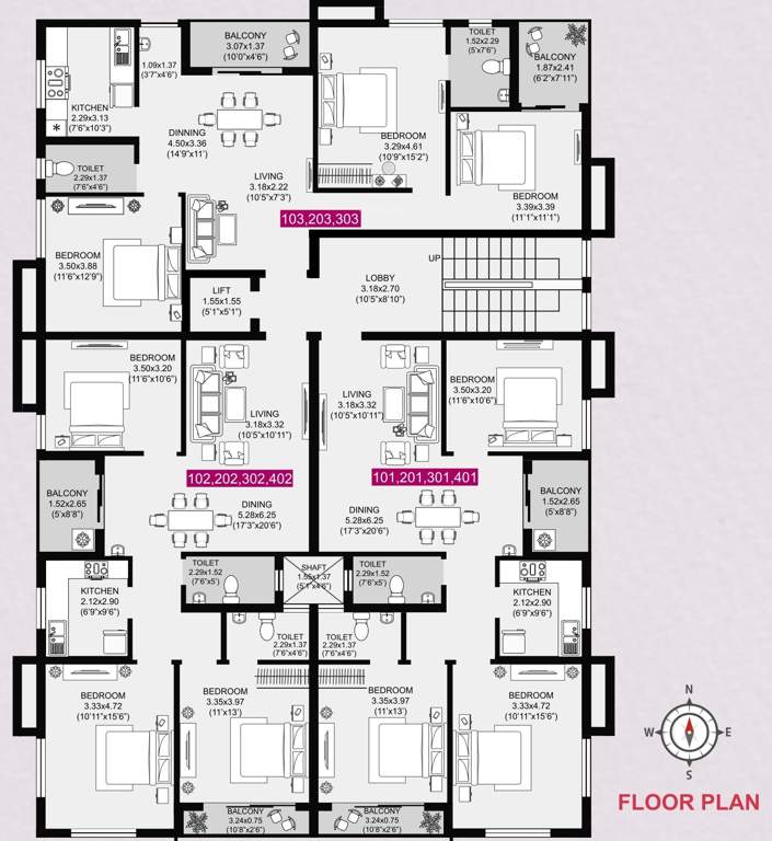  sai shree enclave Sai Shree Enclave Cluster Plan from 1st to 4th Floor