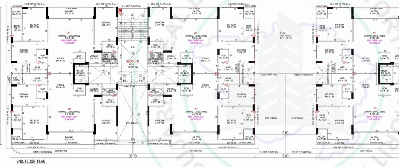  nest richmond BLOCK A+B Cluster Plan from 1st to 2nd Floor