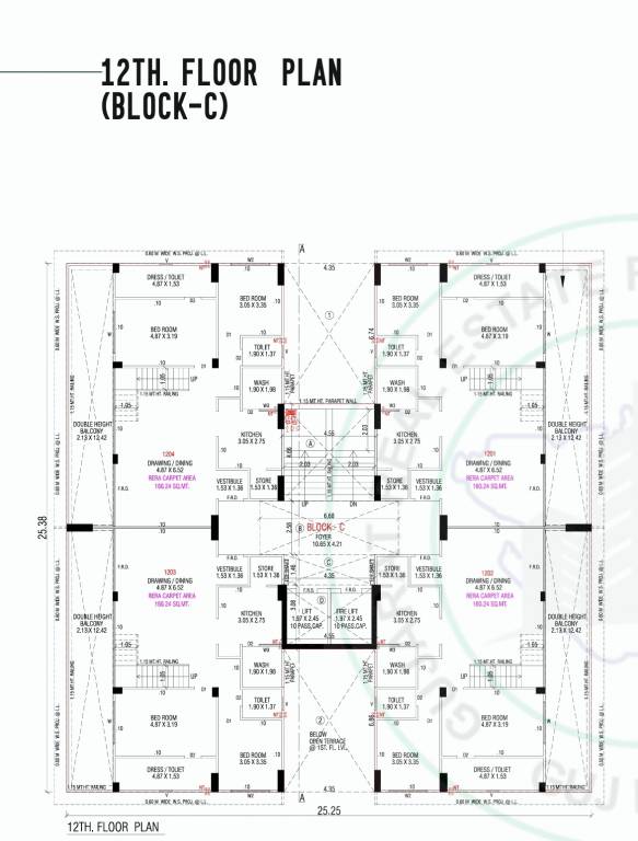  nest richmond BLOCK C Cluster Plan for 12th Floor