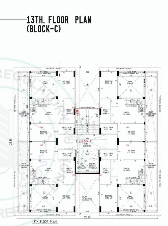  nest richmond BLOCK C Cluster Plan for 13th Floor