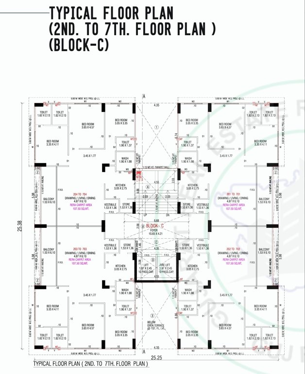  nest richmond BLOCK C Cluster Plan from 2nd to 7th Floor