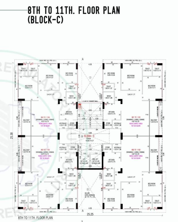  nest richmond BLOCK C Cluster Plan from 8th to 11th Floor