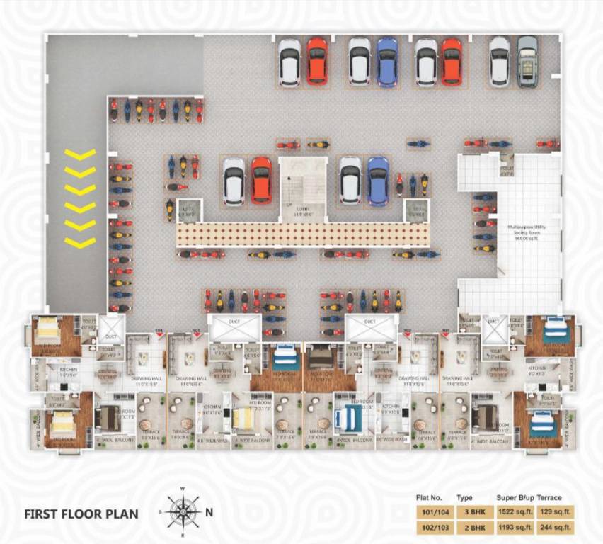 royal heights Royal Heights Cluster Plan for 1st Floor