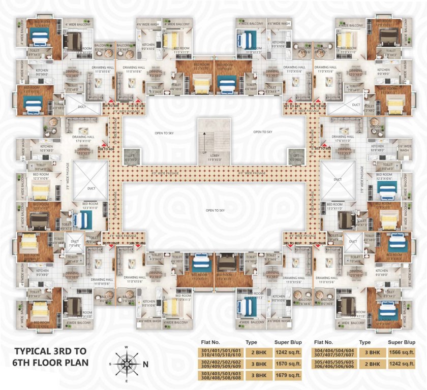 royal heights Royal Heights Cluster Plan from 3rd to 6th Floor