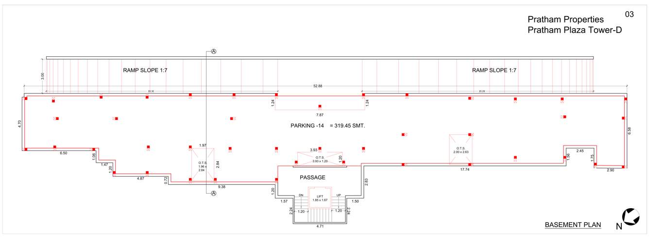  plaza tower d Cluster Plan for Basement Floor