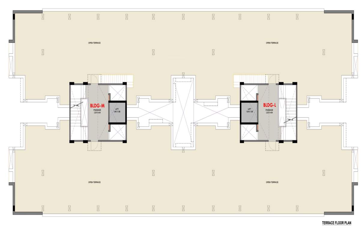  green valley Building L,M Cluster Plan For Terrace
