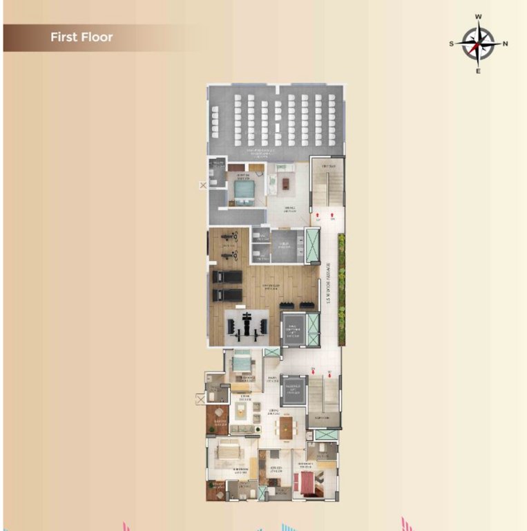 surabhi Surabhi Cluster Plan from 1st to 10th Floor