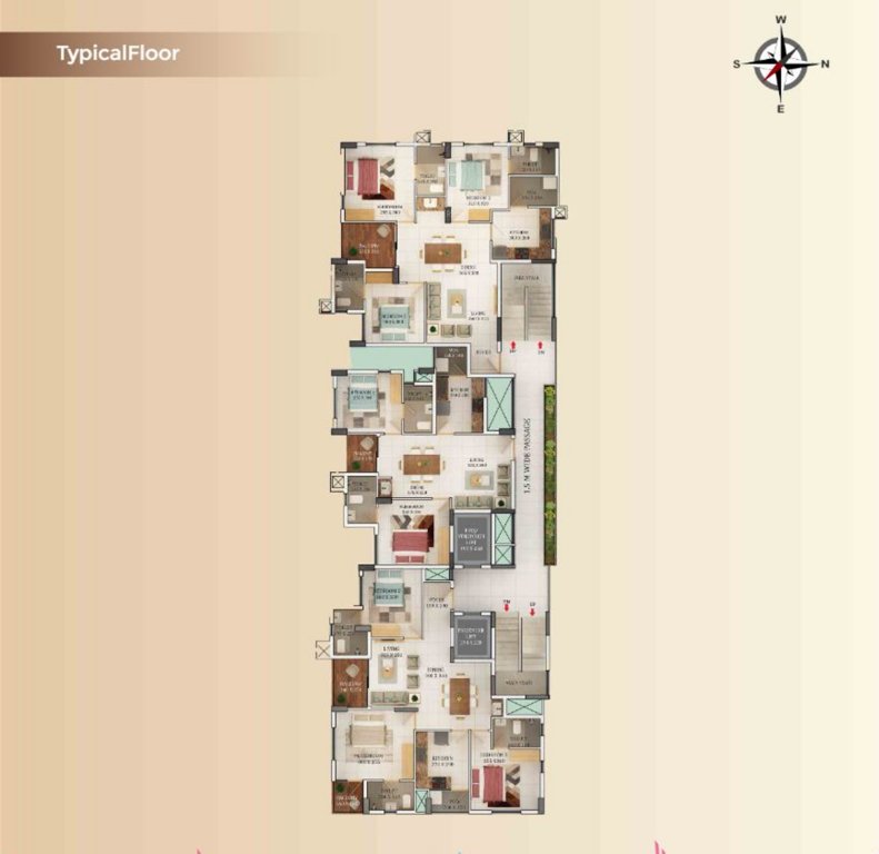 surabhi Surabhi Cluster Plan from 1st to 10th Floor