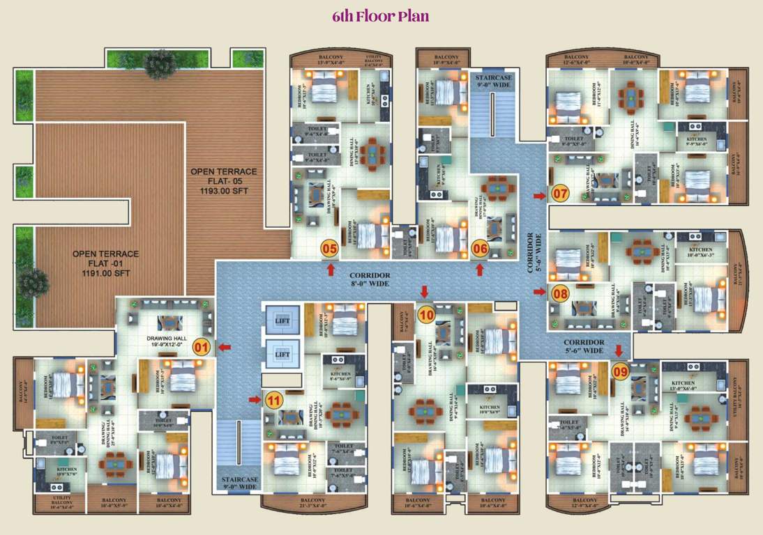  s k tower 14 S K Tower 14 Cluster Plan for 6th Floor