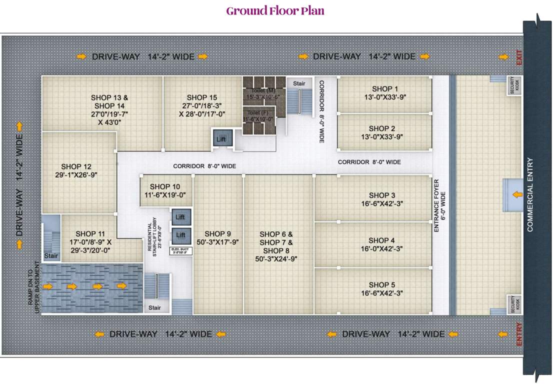  s k tower 14 S K Tower 14 Cluster Plan for ground Floor