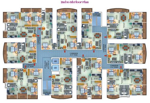  s-k-tower-14 S K Tower 14 Cluster Plan from 2nd to 5th Floor