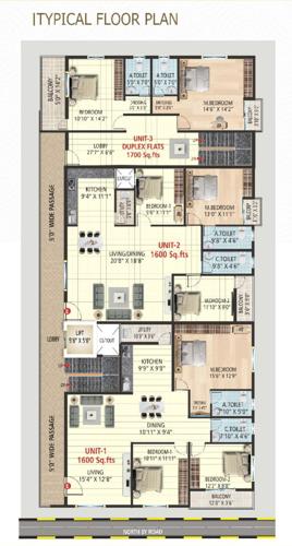  sai-srinika Sai Srinika Cluster Plan for 1st Floor