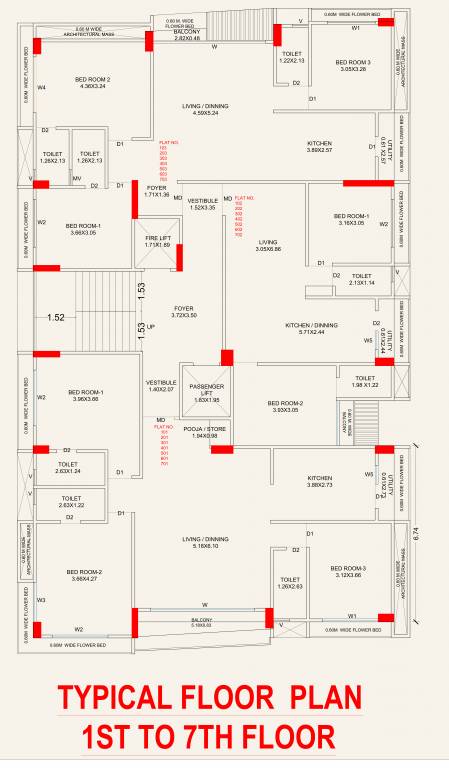  upanishad prime A Cluster Plan from 1st to 7th Floor