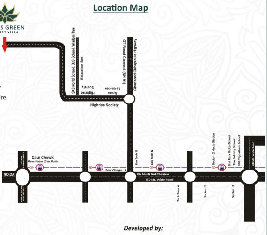  lotus green villa Location Plan