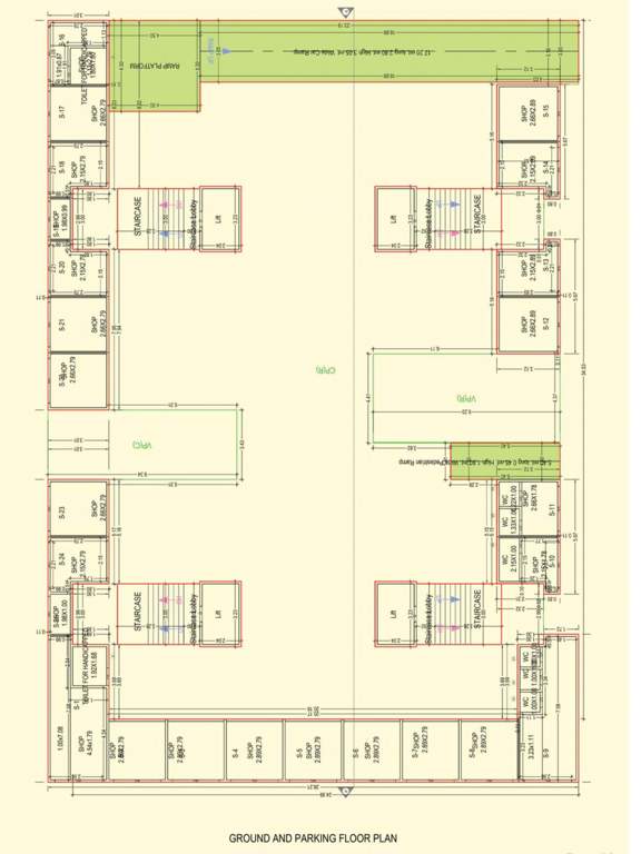 ayodhya nagari Block D Cluster Plan for ground Parking Plan
