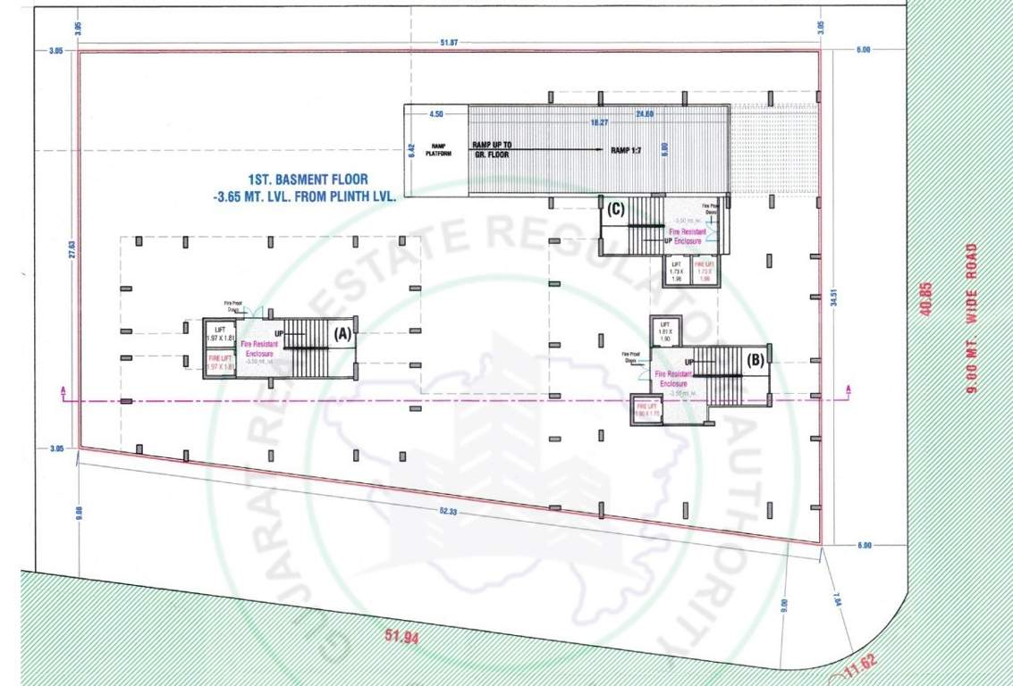  aarambh heights Cluster Plan Basement