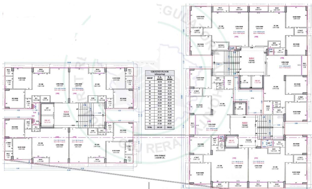  aarambh heights Cluster Plan from 1st to 14th Floor