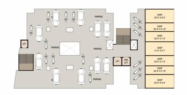  manvay-residency Block B Cluster Plan Ground Floor