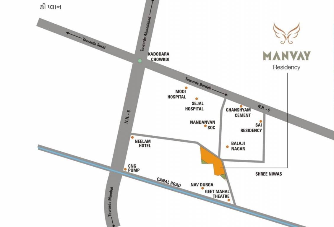  manvay residency Location Plan