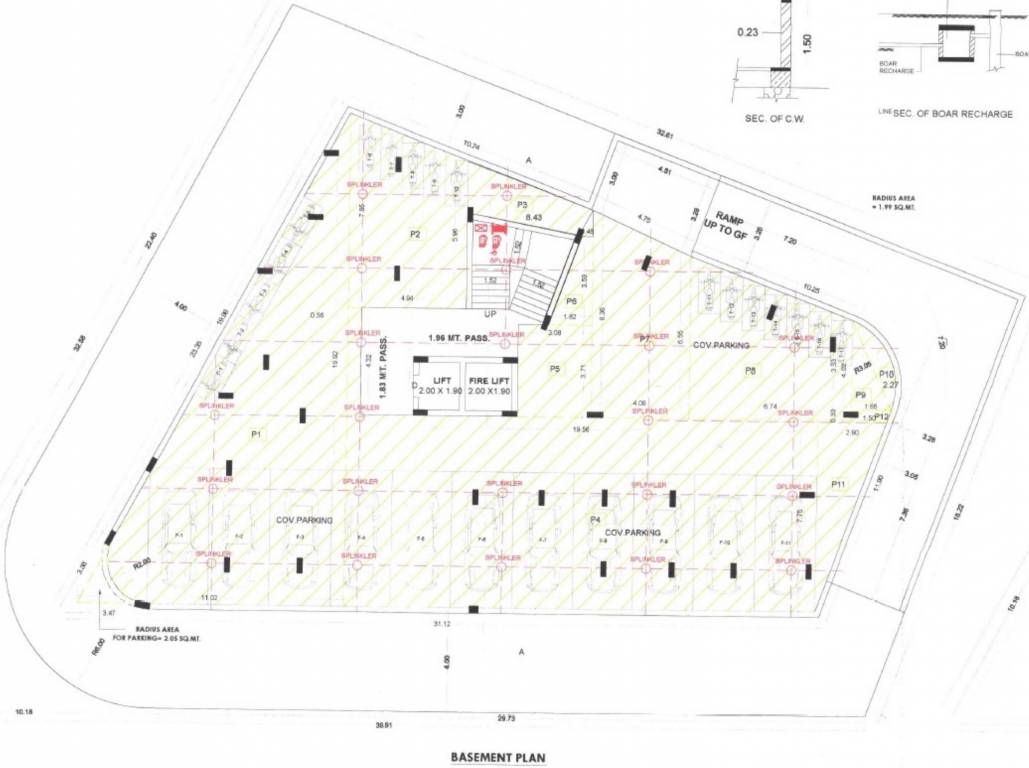  level 7 Tower A B Cluster Plan for basement Floor