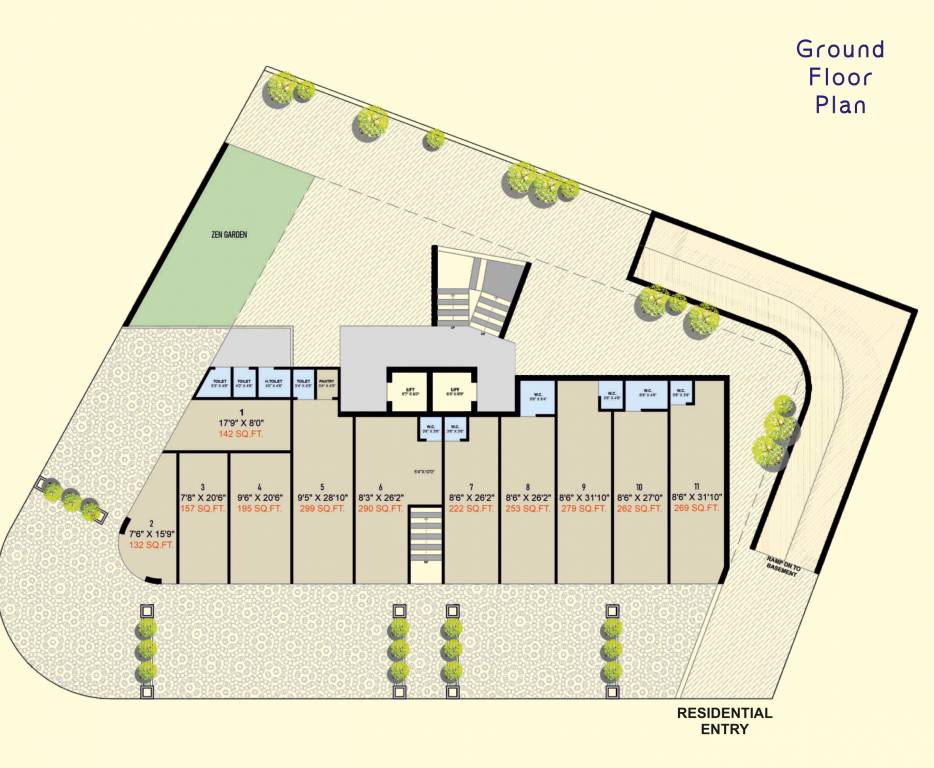  level 7 Tower A B Cluster Plan for ground Floor