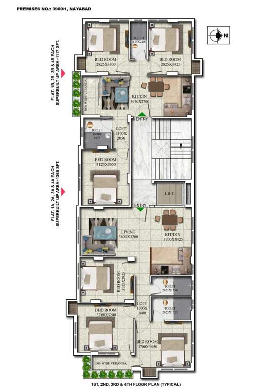  palace Palace Cluster Plan from 1st to 4th Floor