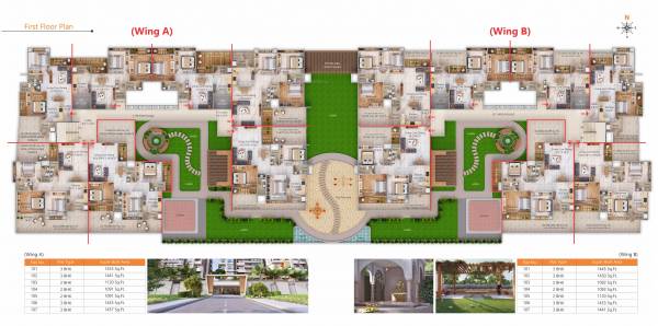 Wing A & B Cluster Plan royal-dream-city-2 Wing A & B Cluster Plan