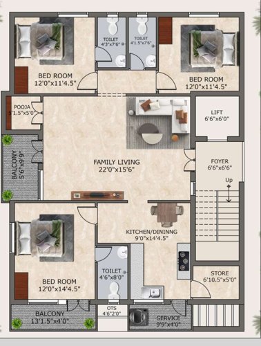  meera-tranquil Meera Tranquil Cluster Plan from 1st to 3rd Floor
