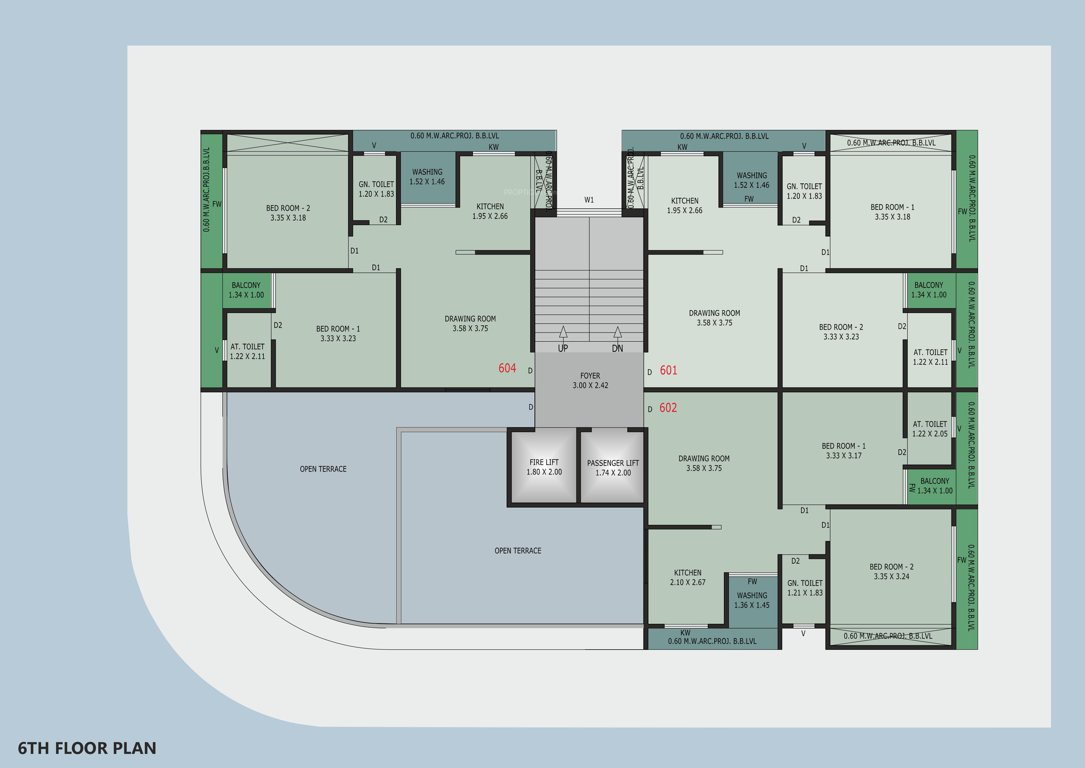 luxuria Luxuria Cluster Plan for 6th Floor