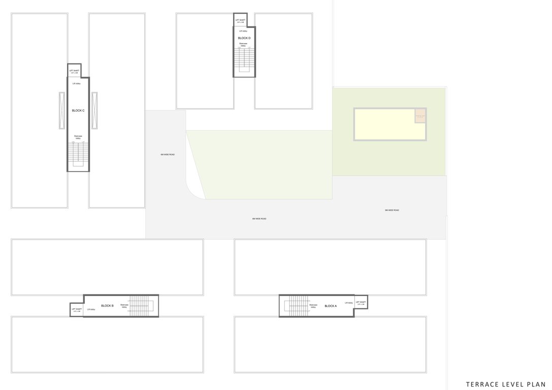  tanishq pride Tower A B C D Cluster Plan for terrace Floor