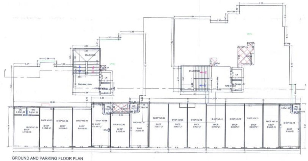green heights Building A1, A2 Cluster Plan for ground Floor