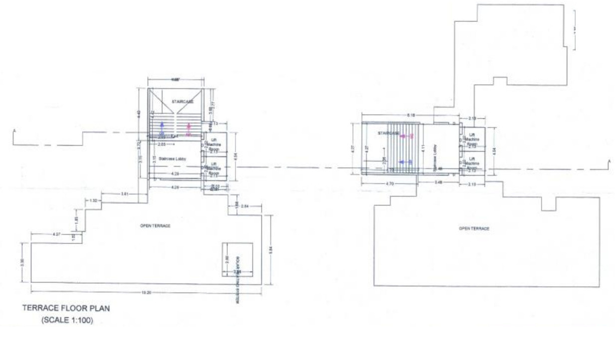 green heights Building A1, A2 Cluster Plan For Terrace