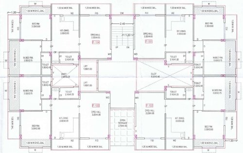  shantai-residency-apartments Cluster Plan 1st floor
