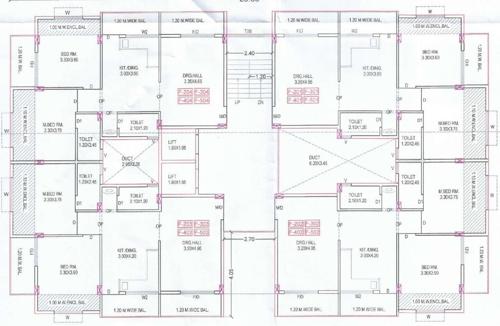  shantai-residency-apartments Cluster Plan from 2nd to 5th Floor