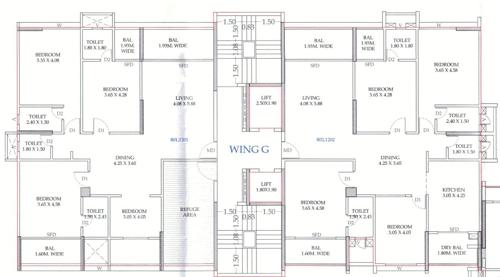  the-solitairee-phase-i Wing G Cluster Plan from 1st to 13th Floor