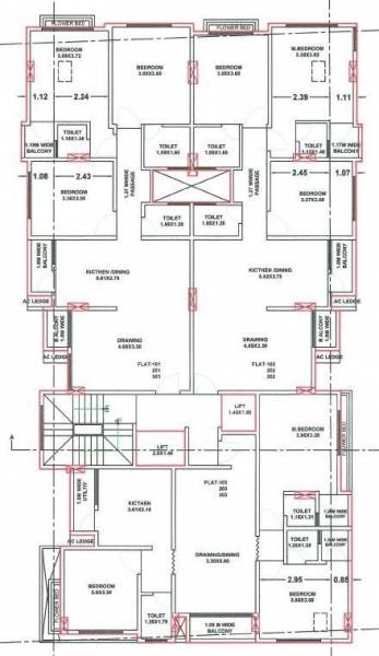  sumeru-pearls Cluster Plan from 1st to 3rd Floor
