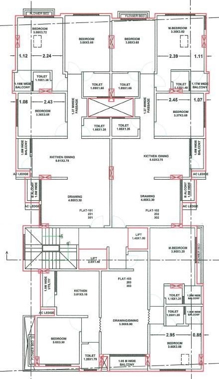  sumeru pearls Cluster Plan from 1st to 3rd Floor