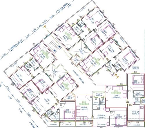  swami-vivekanand-towers Wing A Cluster Plan from 3rd to 6th Floor