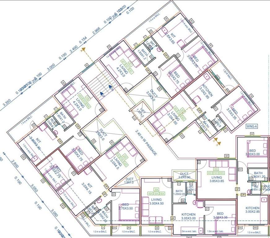  swami vivekanand towers Wing A Cluster Plan from 3rd to 6th Floor