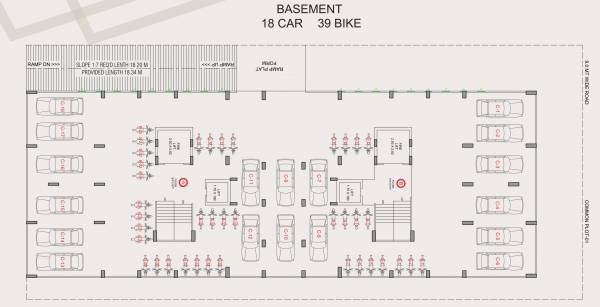 Tower A B Cluster Plan for basement Floor bala-hanuman-heights Tower A B Cluster Plan for basement Floor