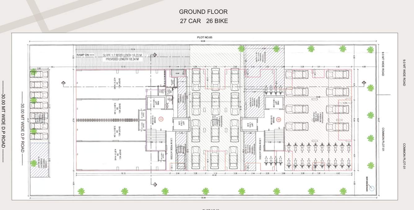  bala hanuman heights Tower A B Cluster Plan for ground Floor