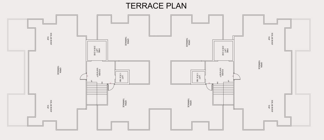  bala hanuman heights Tower A B Cluster Plan for terrace Floor
