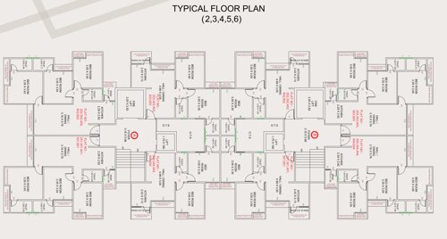 Tower A B Cluster Plan from 2nd to 6th Floor bala-hanuman-heights Tower A B Cluster Plan from 2nd to 6th Floor